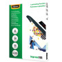 Fellowes , Laminating Pouch , A4 , Clear , Thickness: 100 micron, Qty Per Pack: 100 pcs; Ideal for notices, craft materials, signage and frequently handled documents; Compatible with all laminator brands
