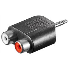 Goobay , RCA adapter. AUX jack 3.5 mm male to 2 stereo female , 11604