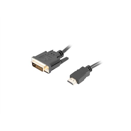 Lanberg HDMI to DVI-D Cable Dual Link with Gold-Plated 4K Connectors , CA-HDDV-20CU-0018-BK , HDMI to DVI-D , 1.8 m