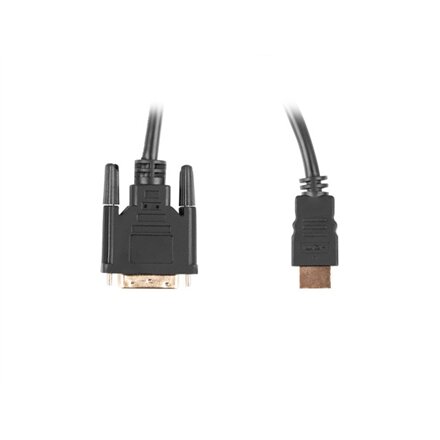Lanberg HDMI to DVI-D Cable Dual Link with Gold-Plated 4K Connectors , CA-HDDV-20CU-0018-BK , HDMI to DVI-D , 1.8 m