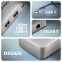 AXAGON USB-C 10Gbps DUAL 4K DISPLAY 7in1 hub , HMC-CUB83X2