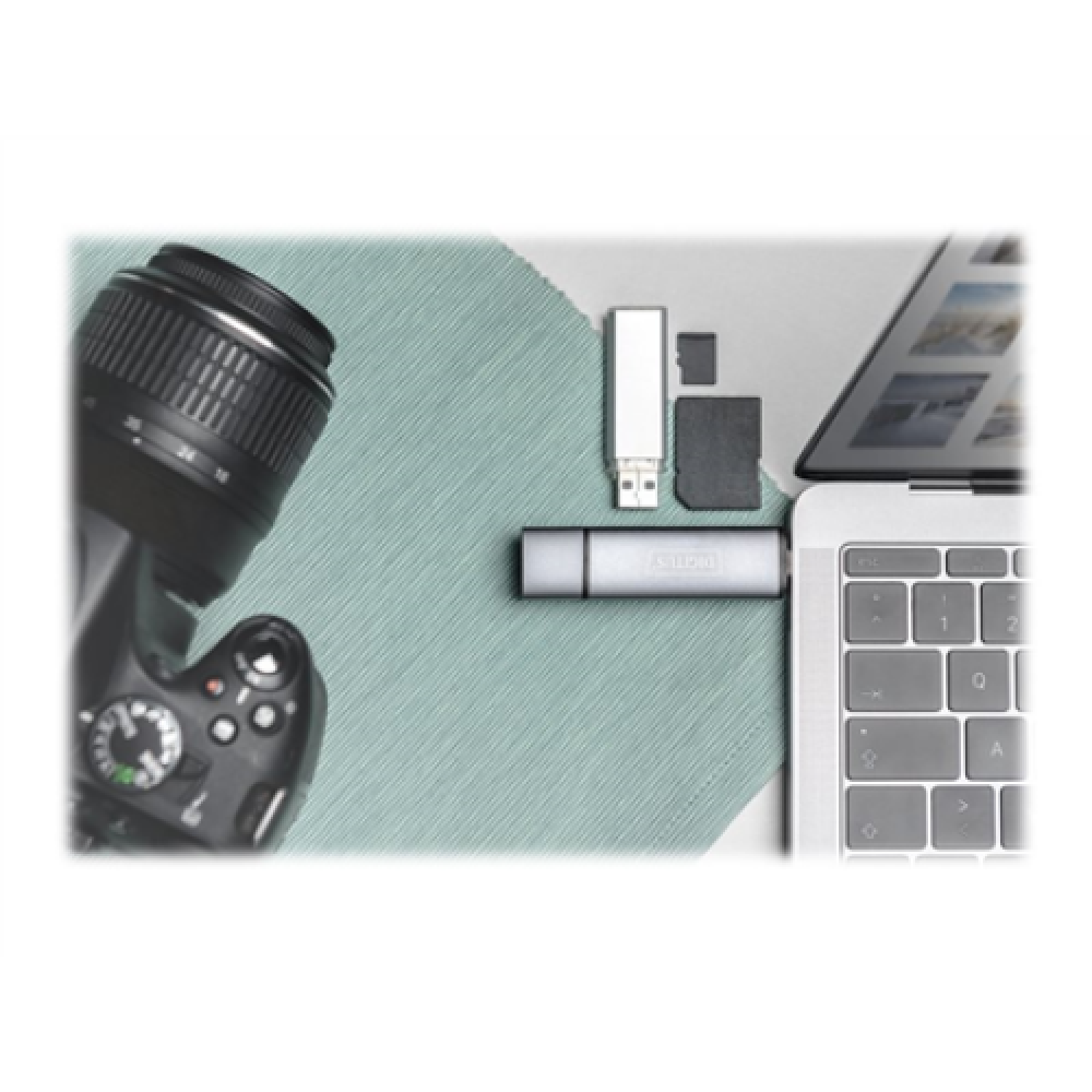 DIGITUS Dual Card Reader Hub USB-C / USB 3.0, OTG , Digitus , Card reader - USB 3.0/USB-C , DA-70886
