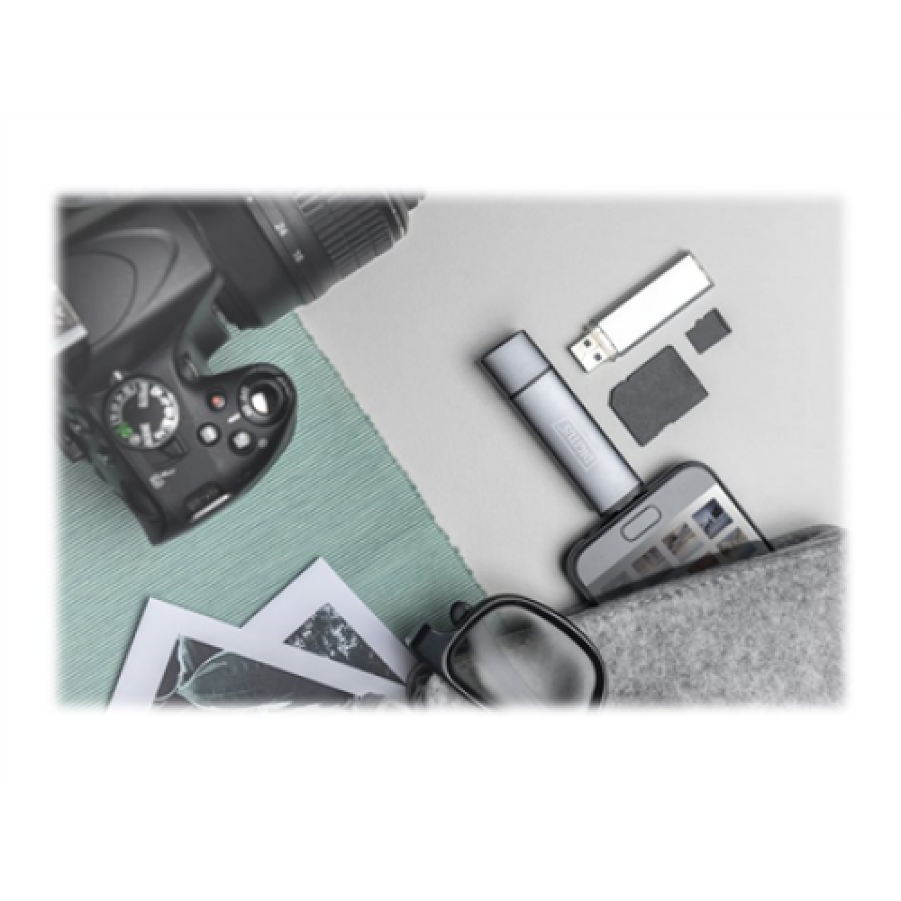 DIGITUS Dual Card Reader Hub USB-C / USB 3.0, OTG , Digitus , Card reader - USB 3.0/USB-C , DA-70886