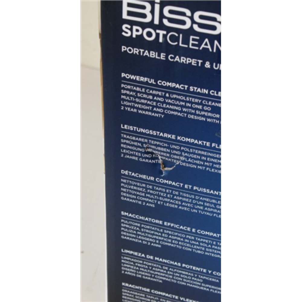 SALE OUT. Bissell , SpotClean C5 Select Portable Carpet and Upholstery Cleaner , 3928N , Corded operating , Handheld , Washing function , 400 W , Black/Blue , Warranty 24 month(s) , Battery warranty 24 month(s) , DAMAGED PACKAGING, SMALL SCRATCHED ON TOP