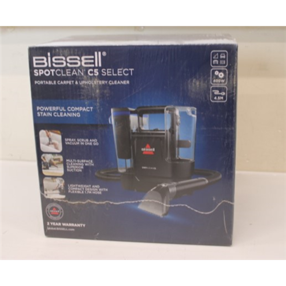 SALE OUT. Bissell SpotClean C5 Select Portable Carpet and Upholstery Cleaner , Bissell , SpotClean C5 Select Portable Carpet and Upholstery Cleaner , 3928N , Corded operating , Handheld , Washing function , 400 W , Black/Blue , Warranty 24 month(s) , DAMA