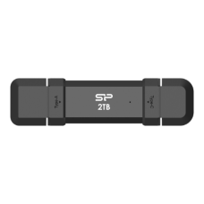 Silicon Power Portable External SSD , DS72 , 500 GB , USB Type-A/USB Type-C 3.2 Gen 2 , Black