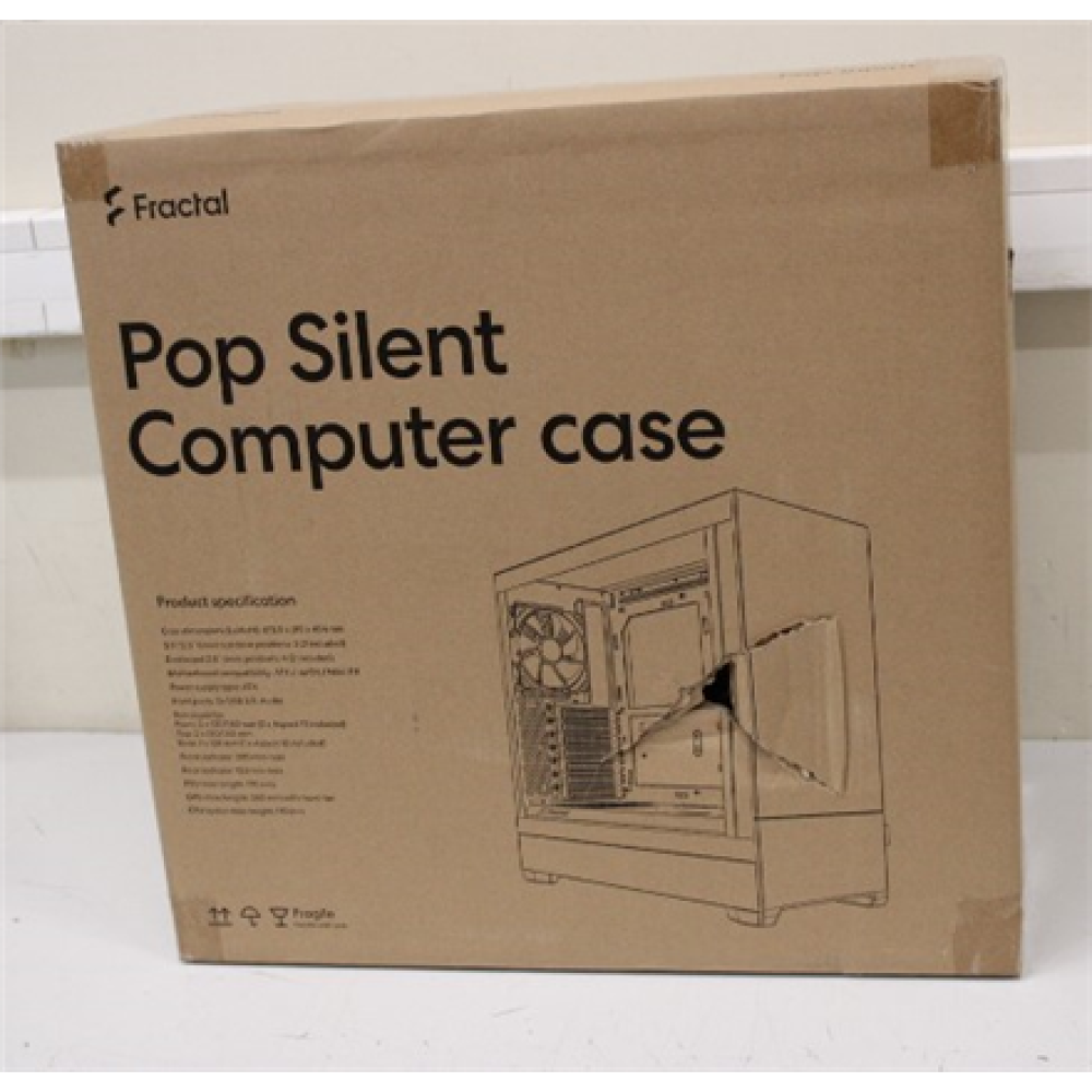 SALE OUT. Fractal Design Pop Silent Black Solid , Fractal Design , Pop Silent , Side window , Black Solid , ATX, mATX, Mini ITX , DAMAGED PACKAGING , Power supply included No , ATX