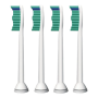 Philips , Toothbrush Heads , HX6014/07 Standard Sonic , Heads , For adults and children , Number of brush heads included 4 , Sonic technology , White