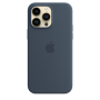 Apple 14 Pro Max Silicone Case with MagSafe Storm Blue