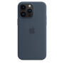 Apple 14 Pro Max Silicone Case with MagSafe Storm Blue