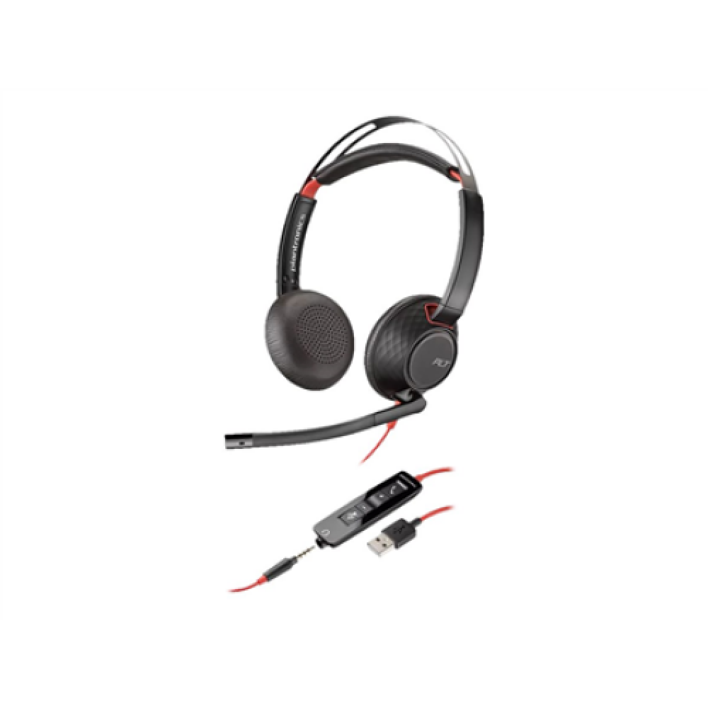 Poly - Plantronics Blackwire C5220 USB-A - headset Poly USB-A Headset Built-in microphone Black Wired USB Type-A
