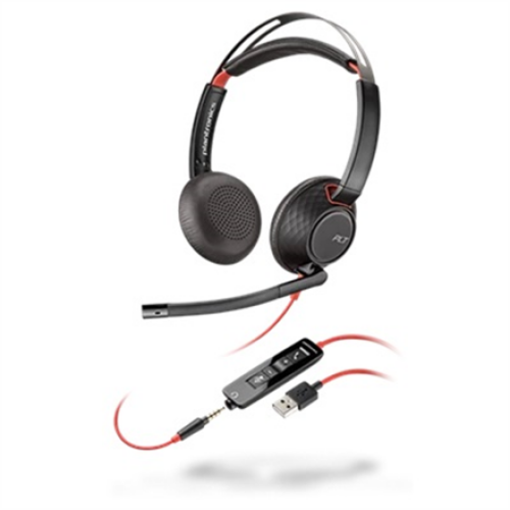 Poly - Plantronics Blackwire C5220 USB-A - headset Poly USB-A Headset Built-in microphone Black Wired USB Type-A