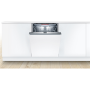 Built-in , Dishwasher , SBH4HVX37E , Width 59.8 cm , Number of place settings 13 , Number of programs 6 , Energy efficiency class E , Display , AquaStop function , White , Height 86.5 cm