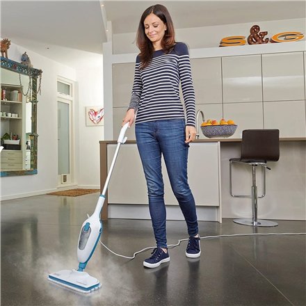 BLACK & DECKER , Steam Mop , FSMH13E5-QS , Corded operating , 1300 W , White