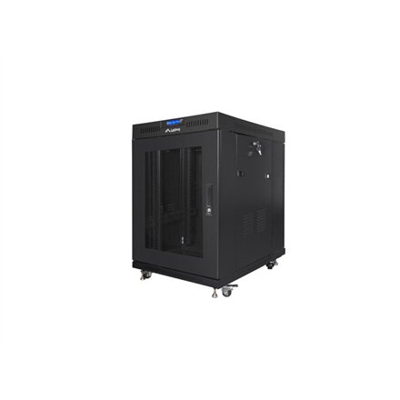Lanberg , Rack cabinet 19 free-standing 15U/800x1000 (flat pack) with mesh door, LCD , FF01-8015-23BL , Black