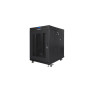 Lanberg , Rack cabinet 19 free-standing 15U/800x1000 (flat pack) with mesh door, LCD , FF01-8015-23BL , Black