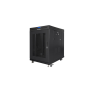 Lanberg , Rack cabinet 19 free-standing 15U/800x1000 (flat pack) with mesh door, LCD , FF01-8015-23BL , Black