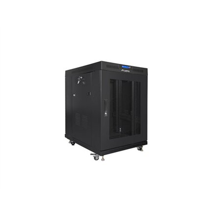 Lanberg , Rack cabinet 19 free-standing 15U/800x1000 (flat pack) with mesh door, LCD , FF01-8015-23BL , Black