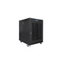 Lanberg , Rack cabinet 19 free-standing 15U/800x1000 (flat pack) with mesh door, LCD , FF01-8015-23BL , Black