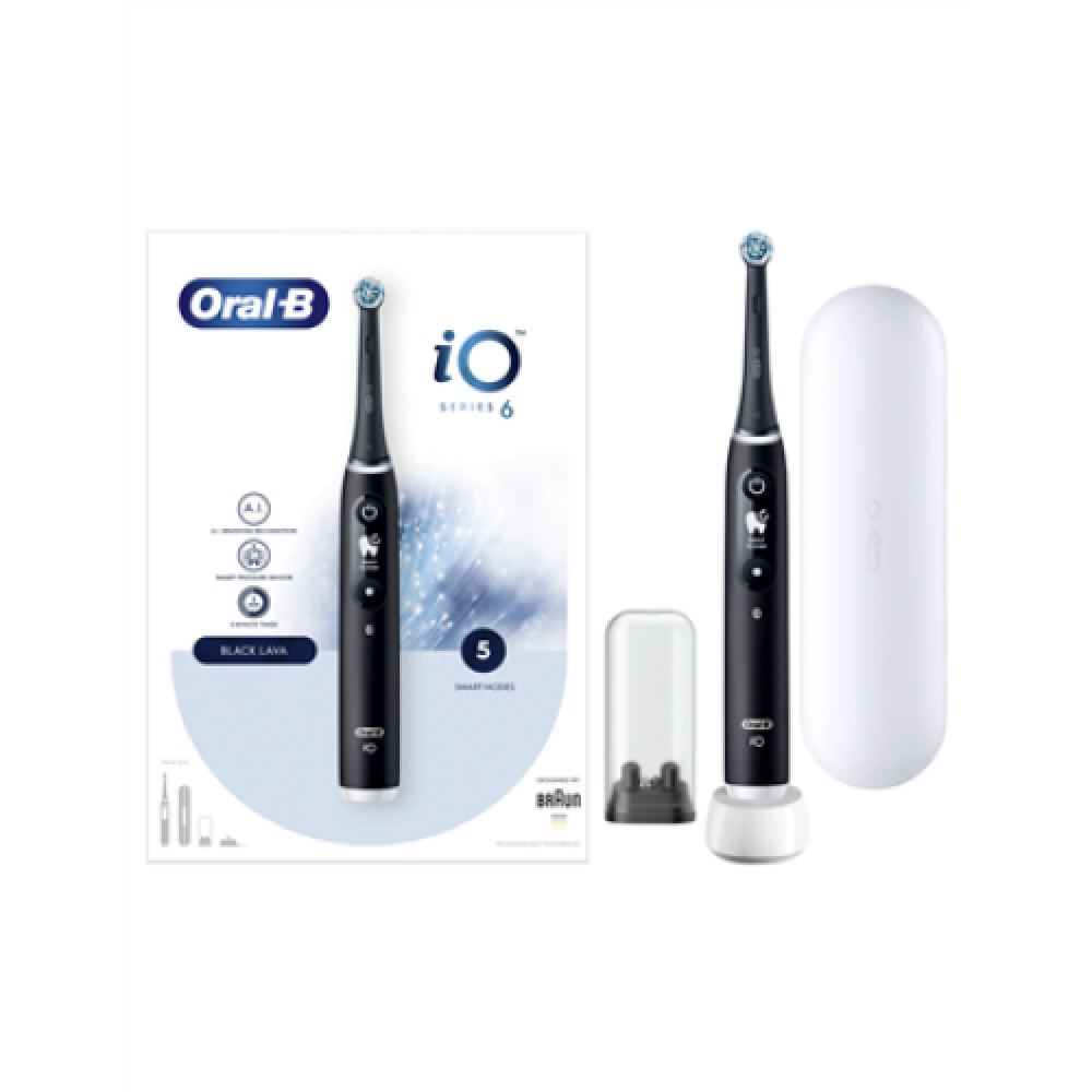 Oral-B , Electric Toothbrush , iO6 Series , Rechargeable , For adults , Number of brush heads included 1 , Number of teeth brushing modes 5 , Black Onyx