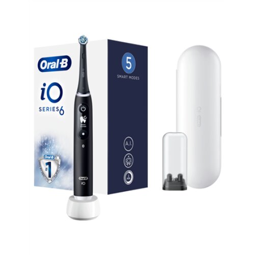 Oral-B , Electric Toothbrush , iO6 Series , Rechargeable , For adults , Number of brush heads included 1 , Number of teeth brushing modes 5 , Black Onyx