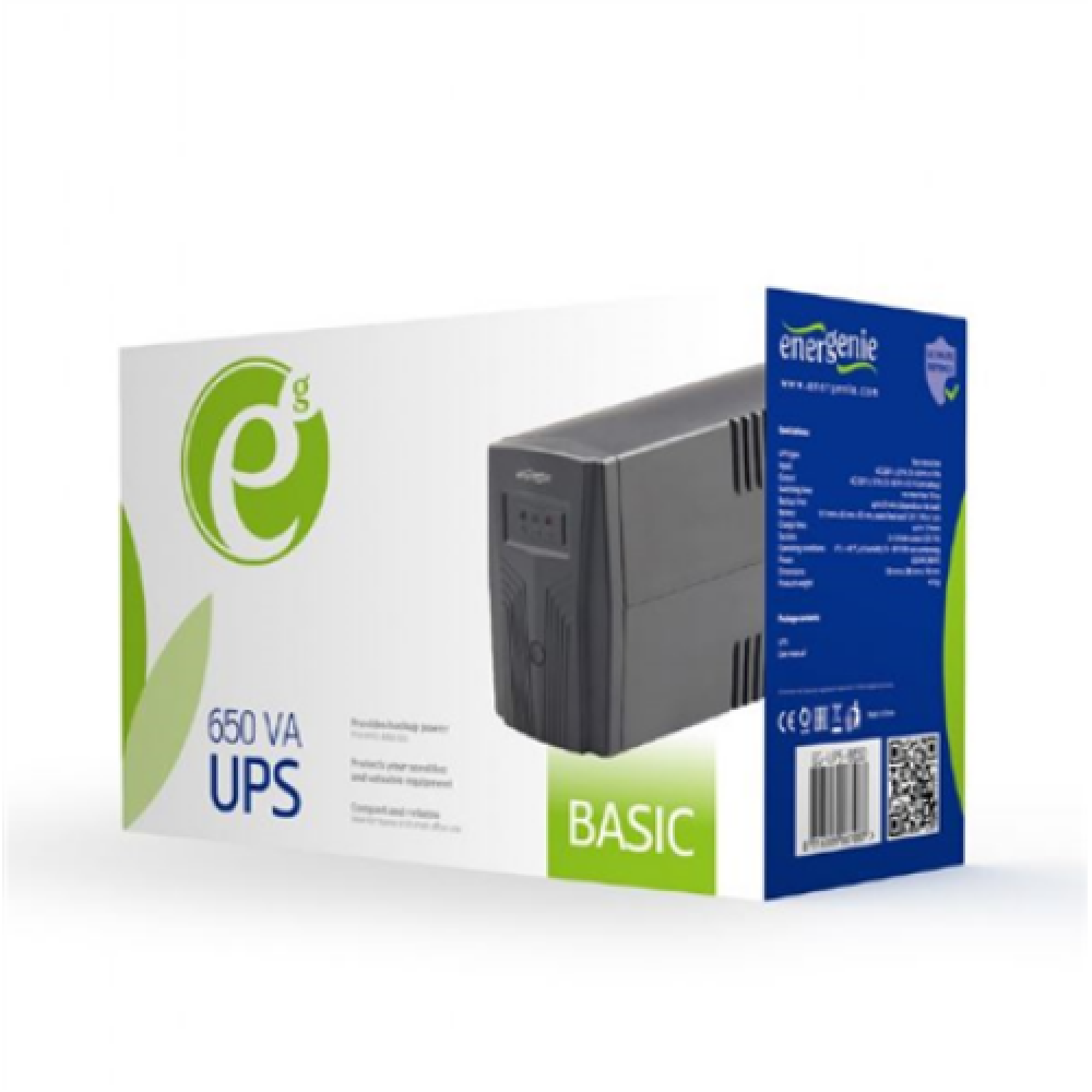EnerGenie , EG-UPS-B650 Basic 650 UPS, Shuko output sockets , 650 VA , 220V±28% V , AC 220V±10% V