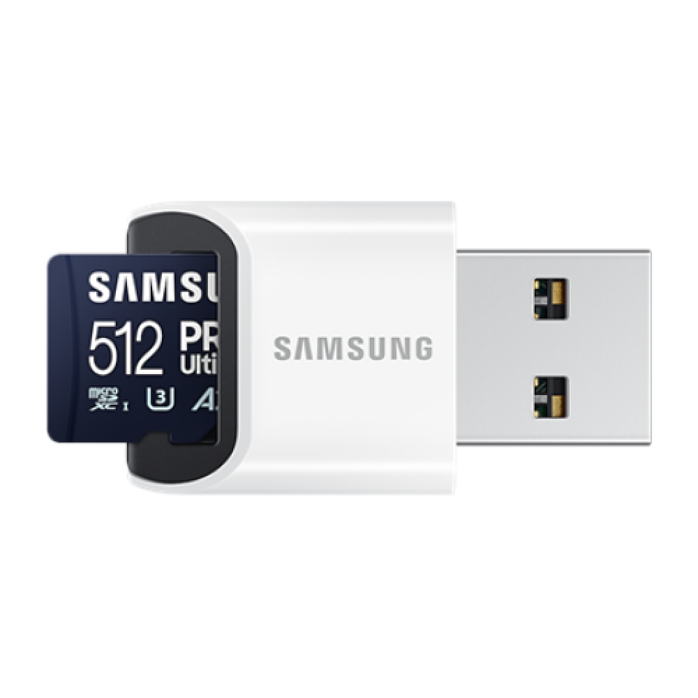 Samsung , MicroSD Card with Card Reader , PRO Ultimate , 512 GB , microSDXC Memory Card , Flash memory class U3, V30, A2
