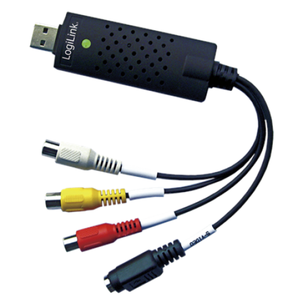 Logilink USB 2.0 A/V grabber, USB-A/M to 3x RCA + Mini-DIN 5/F, Windows 11 VG0030 3x RCA (female) USB-A, USB 2.0 (male)