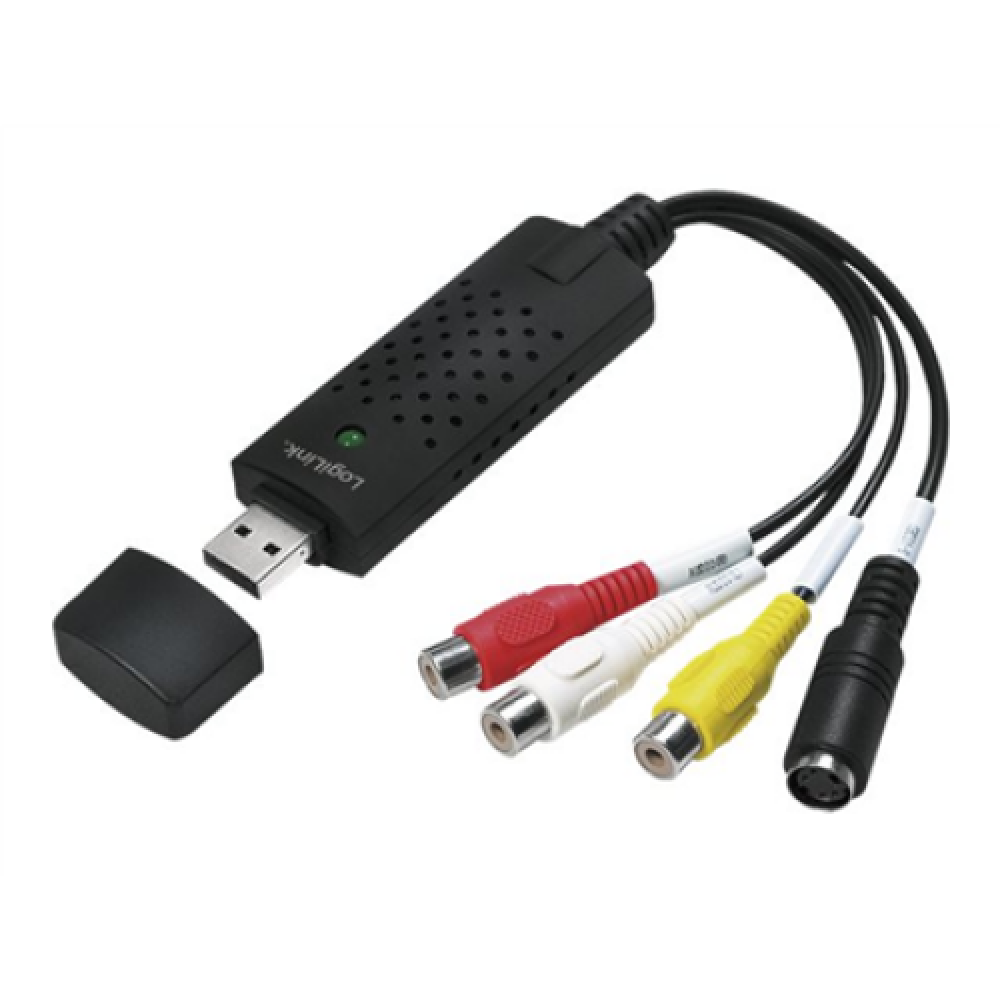 Logilink USB 2.0 A/V grabber, USB-A/M to 3x RCA + Mini-DIN 5/F, Windows 11 VG0030 3x RCA (female) USB-A, USB 2.0 (male)