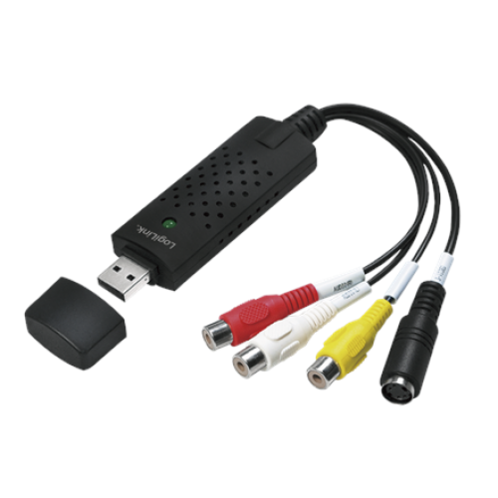 Logilink USB 2.0 A/V grabber, USB-A/M to 3x RCA + Mini-DIN 5/F, Windows 11 VG0030 3x RCA (female) USB-A, USB 2.0 (male)