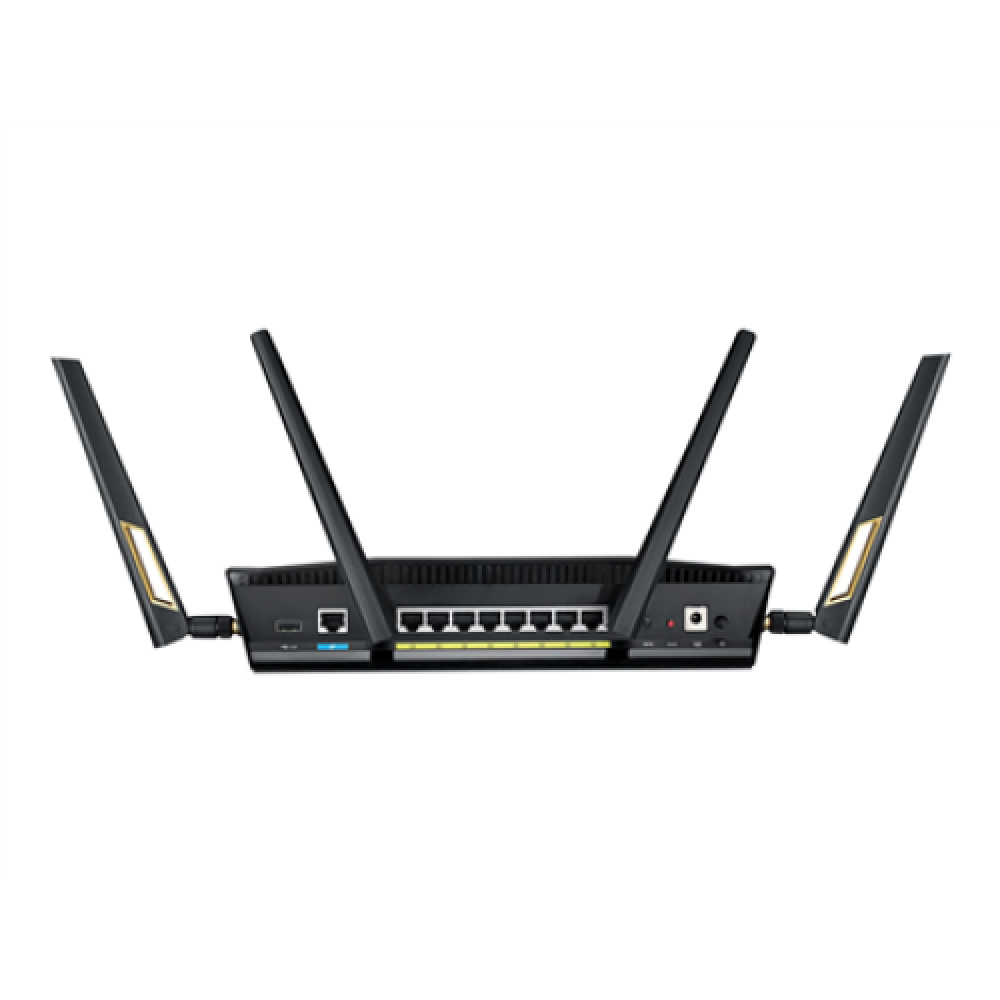 Wireless Dual Band Gigabit Router, UK , RT-AX88U PRO , 802.11ax , 1148+4804 Mbit/s , 10/100/1000 Mbit/s , Ethernet LAN (RJ-45) ports 4 , Mesh Support Yes , MU-MiMO Yes , 3G/4G data sharing , Antenna type 4x External