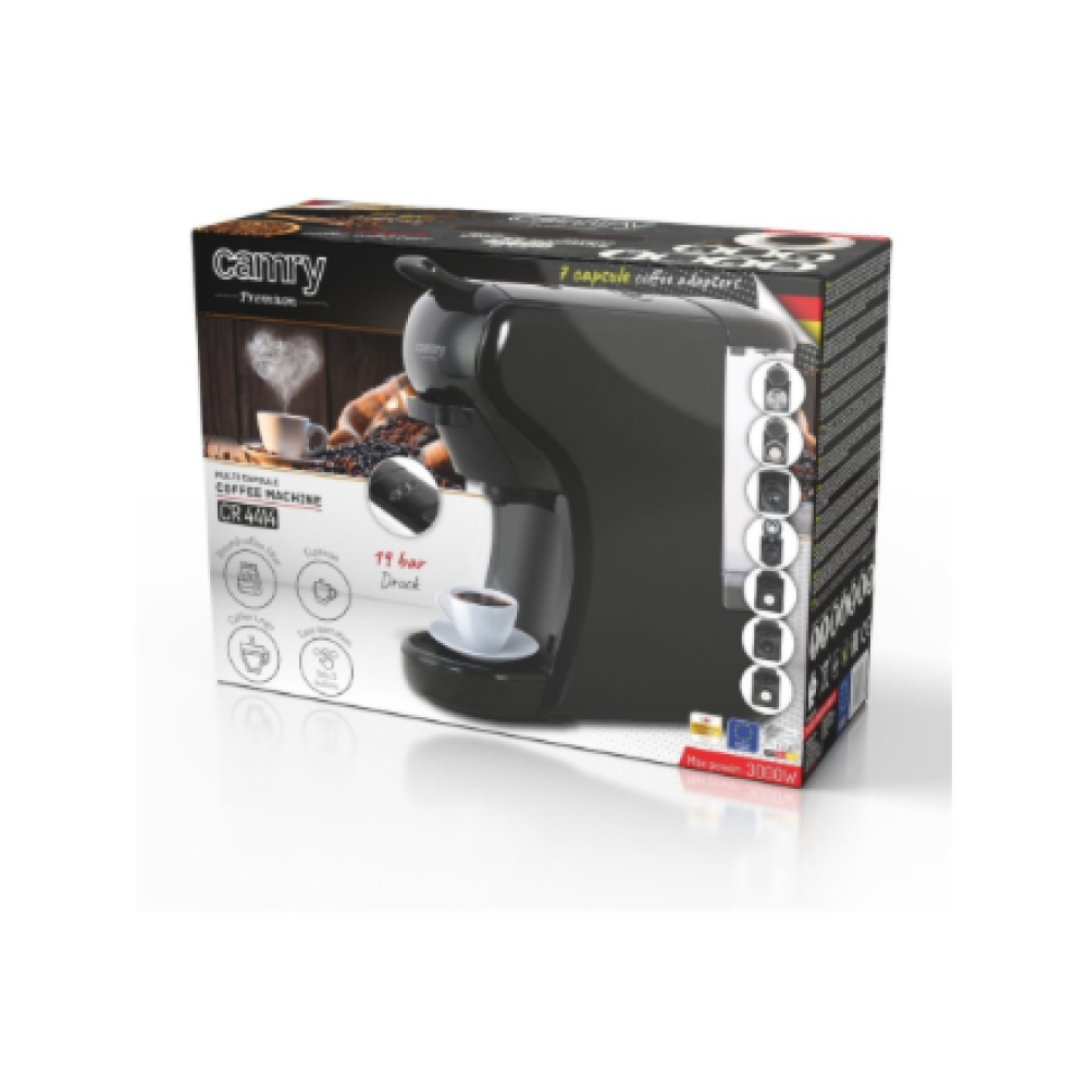 Camry , Multi-capsule espresso machine , CR 4414bb , Pump pressure 19 bar , Capsule , 1450 W , Black