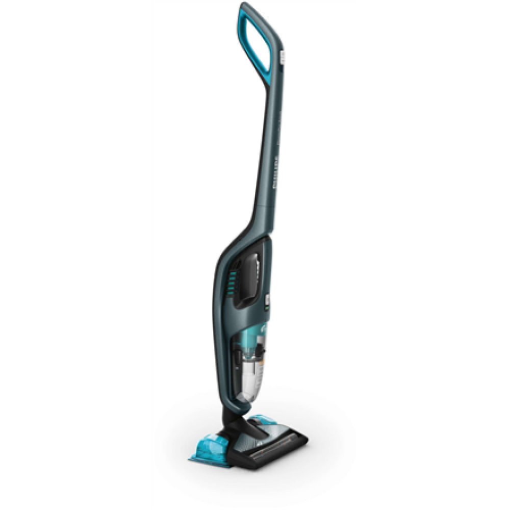 Philips PowerPro Aqua Vacuum cleaner and Mopping System FC6409/01 Handstick 3in1 Wet and dry Petrol blue metallic 25.2 V Warranty 24 month(s) Operating time (max) 60 min