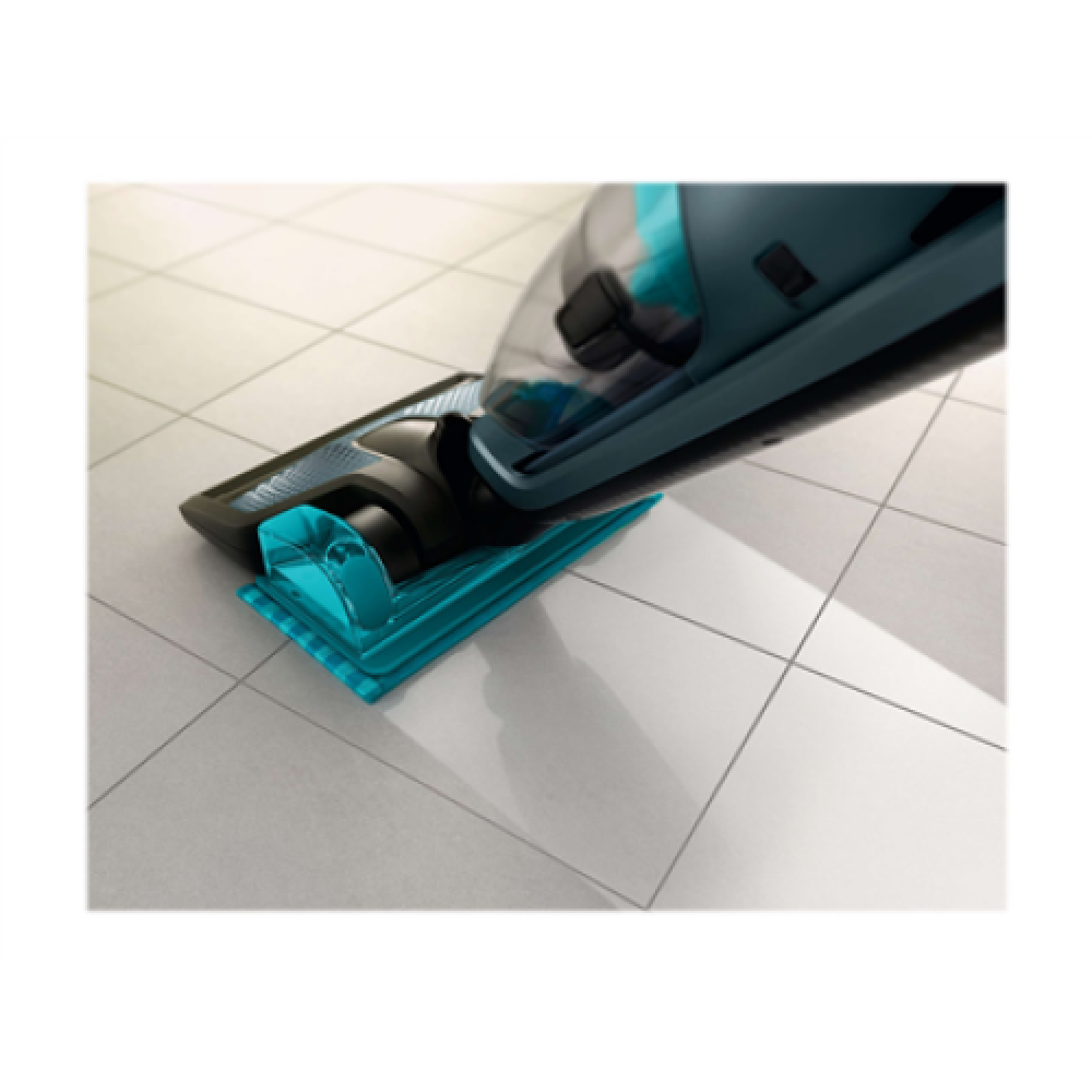 Philips PowerPro Aqua Vacuum cleaner and Mopping System FC6409/01 Handstick 3in1 Wet and dry Petrol blue metallic 25.2 V Warranty 24 month(s) Operating time (max) 60 min