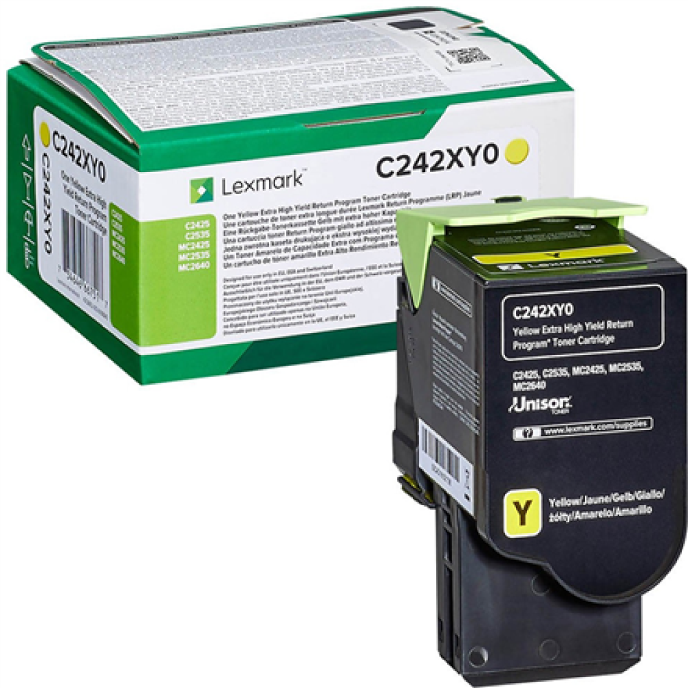 Lexmark C242XY0 Extra High Yield Return Programme , Toner cartridge , Yellow