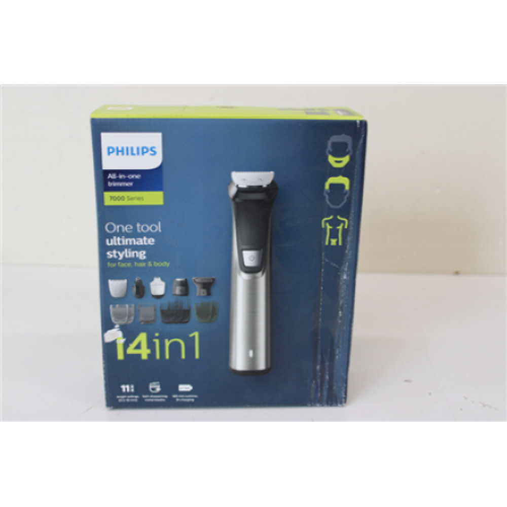 SALE OUT. PHILIPS MG7745/15 Multigroom series 7000 14-in-1, Face, Hair and Body, Gray , Philips Multigroom 14-in-1 , MG7745/15 Series 7000 , Gray , DAMAGED PACKAGING
