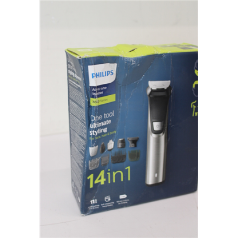 SALE OUT. PHILIPS MG7745/15 Multigroom series 7000 14-in-1, Face, Hair and Body, Gray , Philips Multigroom 14-in-1 , MG7745/15 Series 7000 , Gray , DAMAGED PACKAGING