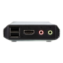 Aten , 2-Port USB 4K HDMI Cable KVM Switch with Remote Port Selector , CS22H-AT