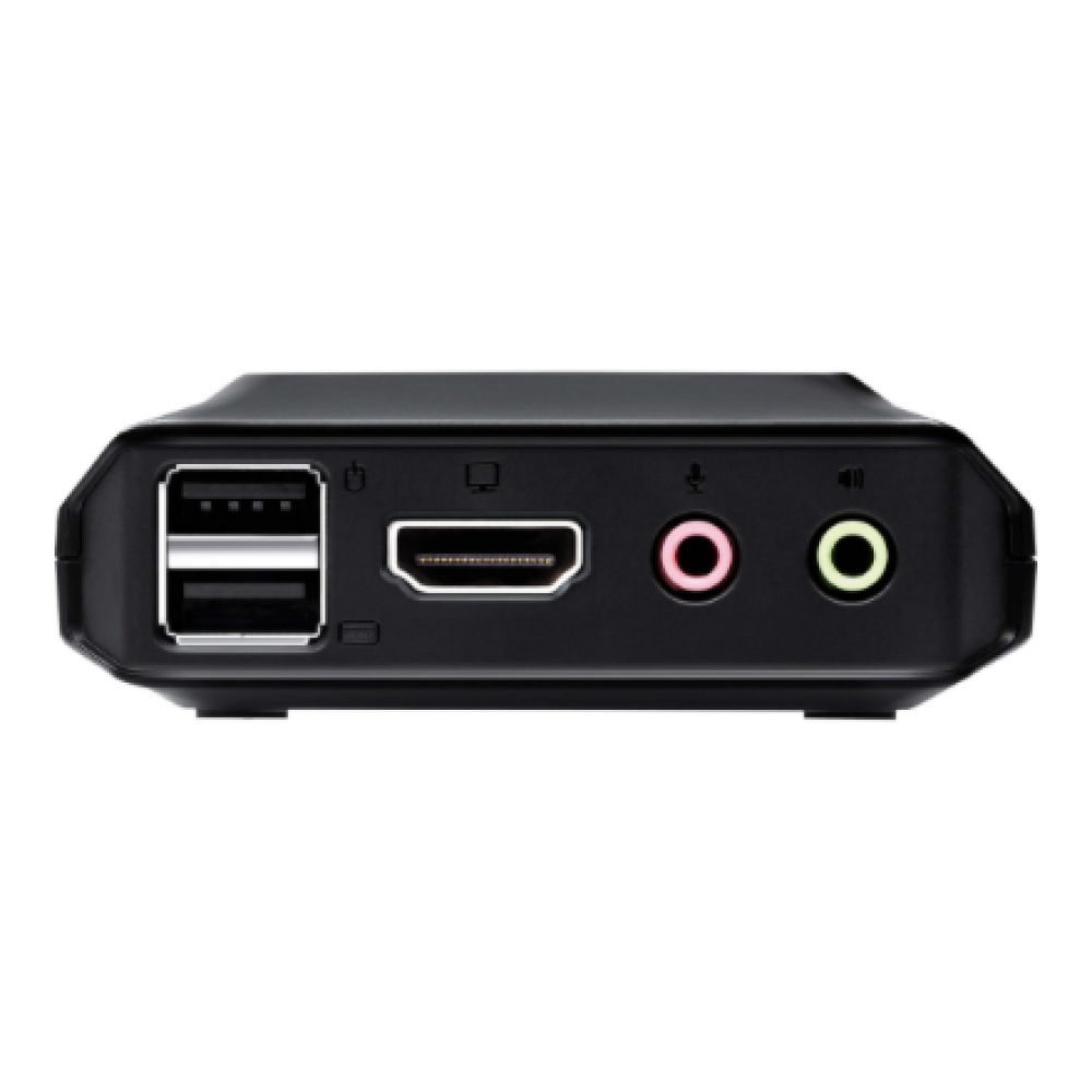 Aten , 2-Port USB 4K HDMI Cable KVM Switch with Remote Port Selector , CS22H-AT