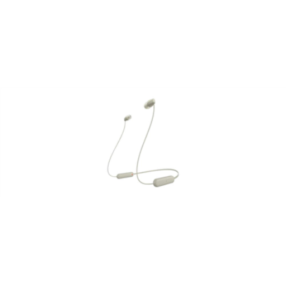 Sony WI-C100 Wireless In-Ear Headphones, Beige Sony Wireless In-Ear Headphones WI-C100 Wireless In-ear Microphone Noise canceling Wireless Beige