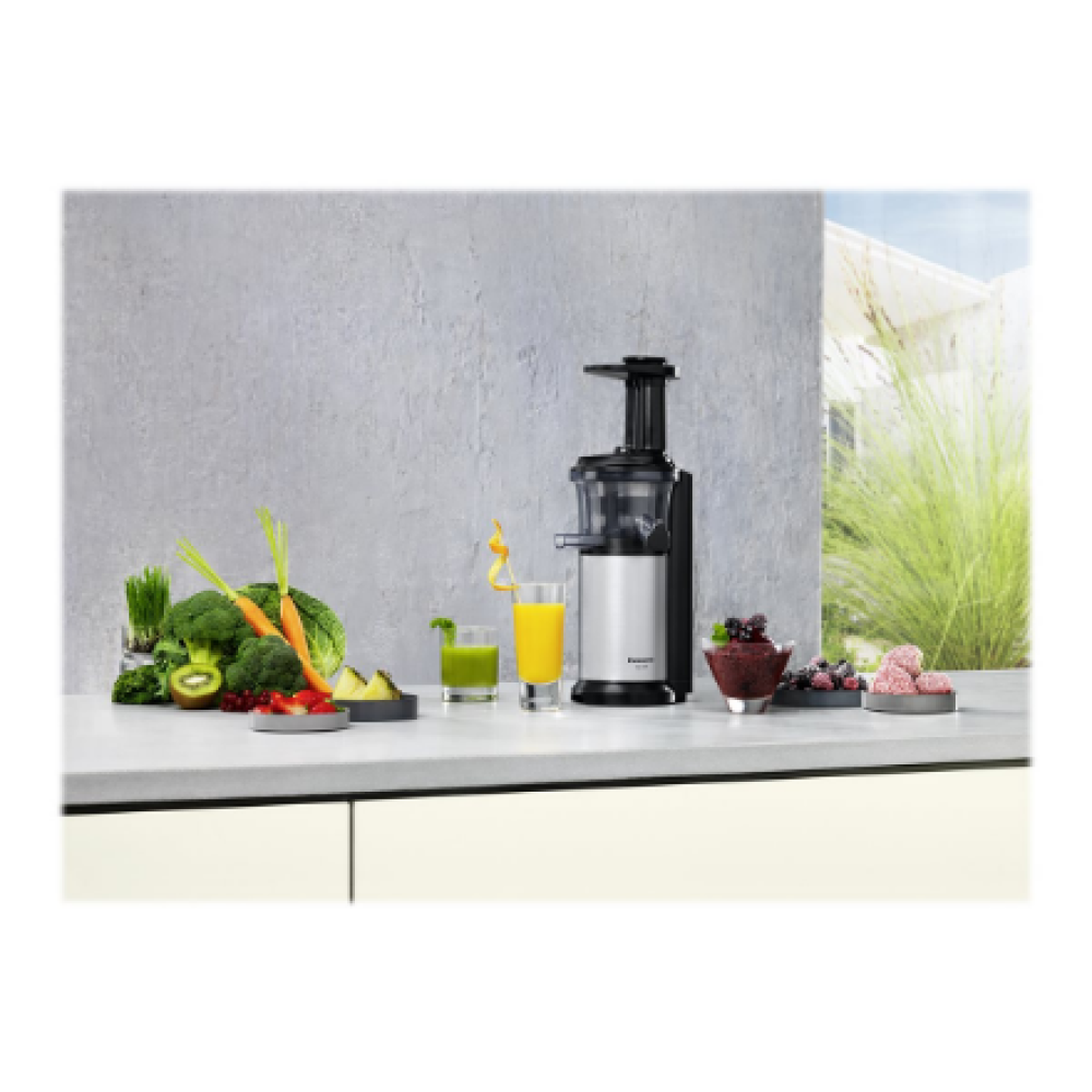 Panasonic , Slow Juicer , MJ-L500SXE , Type Centrifugal juicer , Silver , 150 W , Number of speeds 1 , 45 RPM
