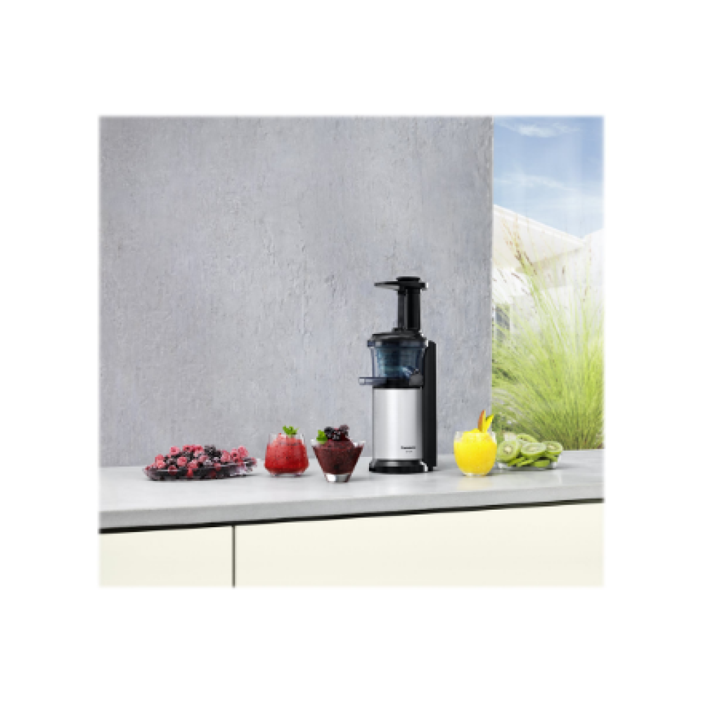Panasonic , Slow Juicer , MJ-L500SXE , Type Centrifugal juicer , Silver , 150 W , Number of speeds 1 , 45 RPM