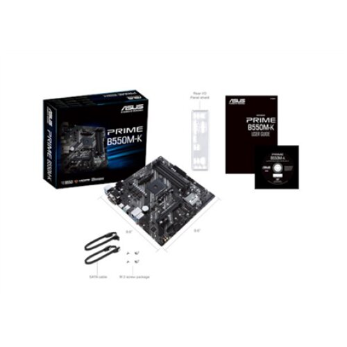Asus , PRIME B550M-K , Processor family AMD , Processor socket AM4 , DDR4 , Memory slots 4 , Chipset AMD B , Micro ATX