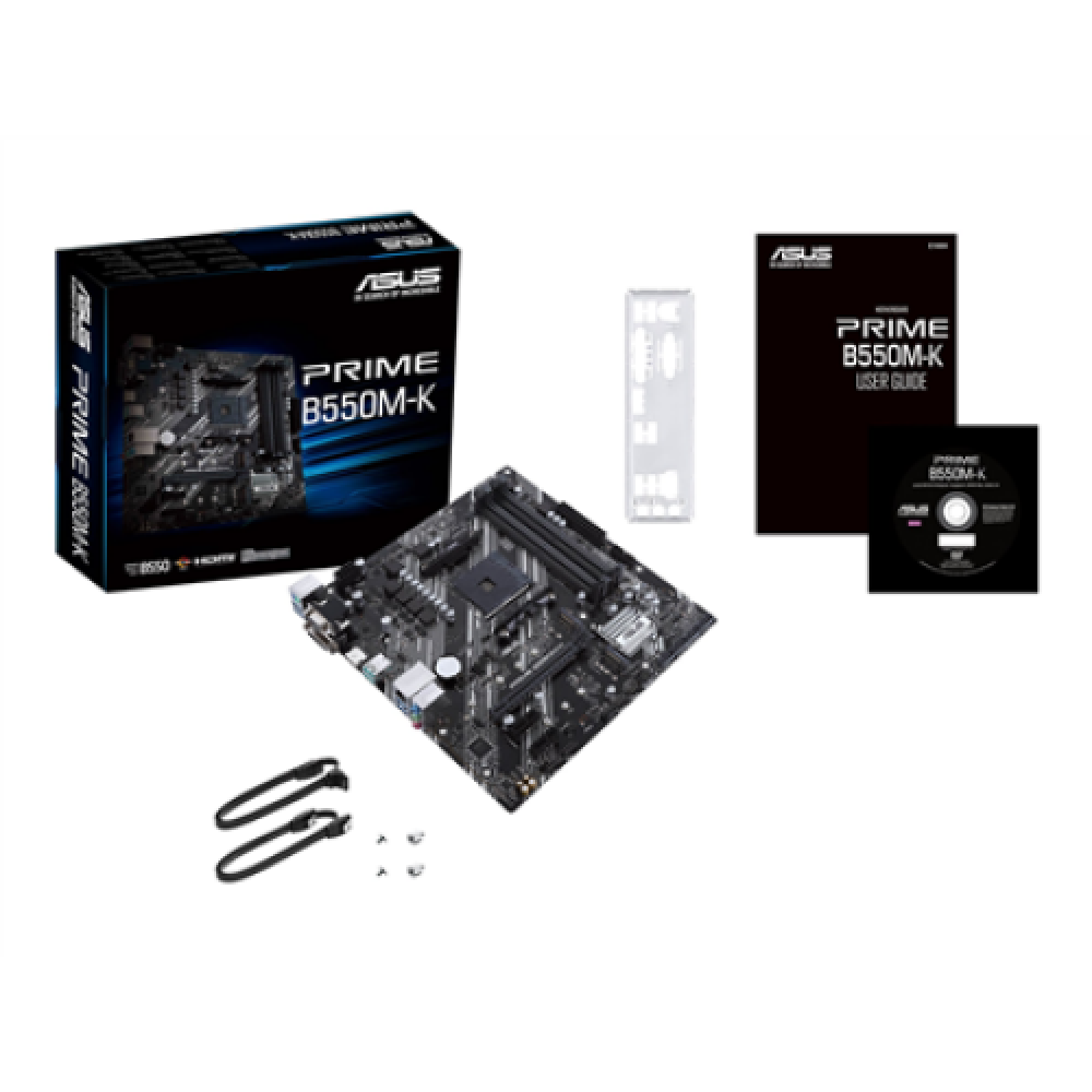 Asus , PRIME B550M-K , Processor family AMD , Processor socket AM4 , DDR4 , Memory slots 4 , Chipset AMD B , Micro ATX