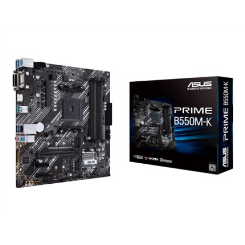Asus , PRIME B550M-K , Processor family AMD , Processor socket AM4 , DDR4 , Memory slots 4 , Chipset AMD B , Micro ATX