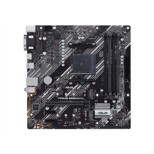 Asus , PRIME B550M-K , Processor family AMD , Processor socket AM4 , DDR4 , Memory slots 4 , Chipset AMD B , Micro ATX