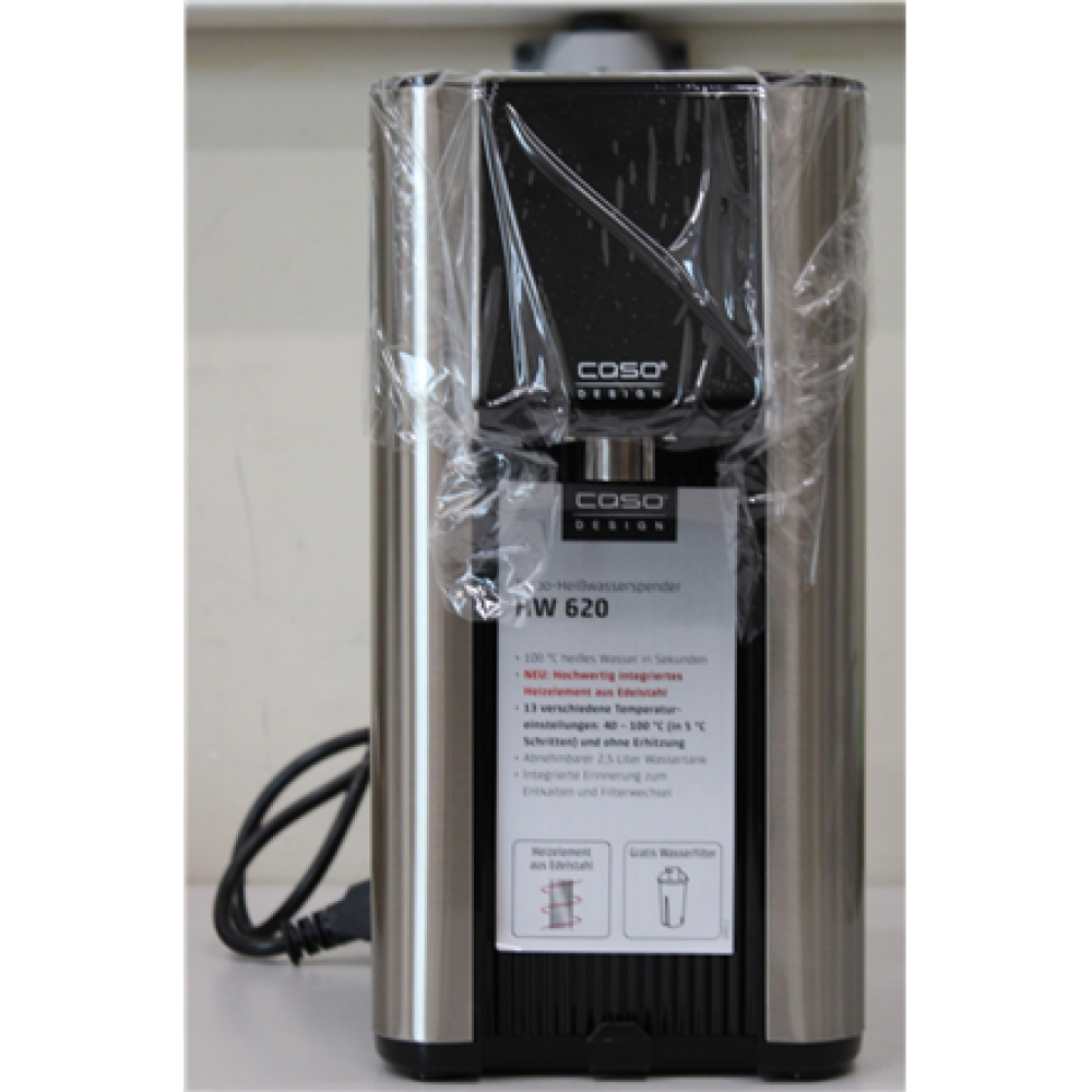 SALE OUT. Caso Turbo hot water dispenser , HW 620 , Water Dispenser , 2600 W , 2.5 L , Plastic/Stainless Steel , Black/Stainless Steel , DAMAGED PACKAGING