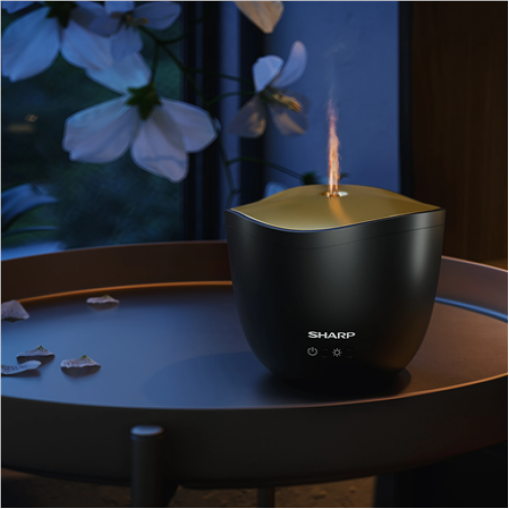 Sharp Aroma Diffuser DF-A1E-B Ultrasonic, Black/Matt Metallic Gold