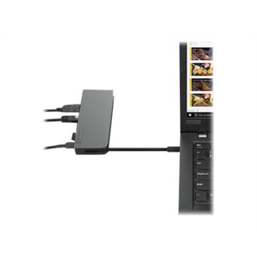 Lenovo , Powered USB-C Travel Hub , Ethernet LAN (RJ-45) ports 1 , VGA (D-Sub) ports quantity 1 , USB 3.0 (3.1 Gen 1) Type-C ports quantity USB-C female port for charging only (with Lenovo 45W & 65W USB-C power adapter) , USB 3.0 (3.1 Gen 1) ports qua
