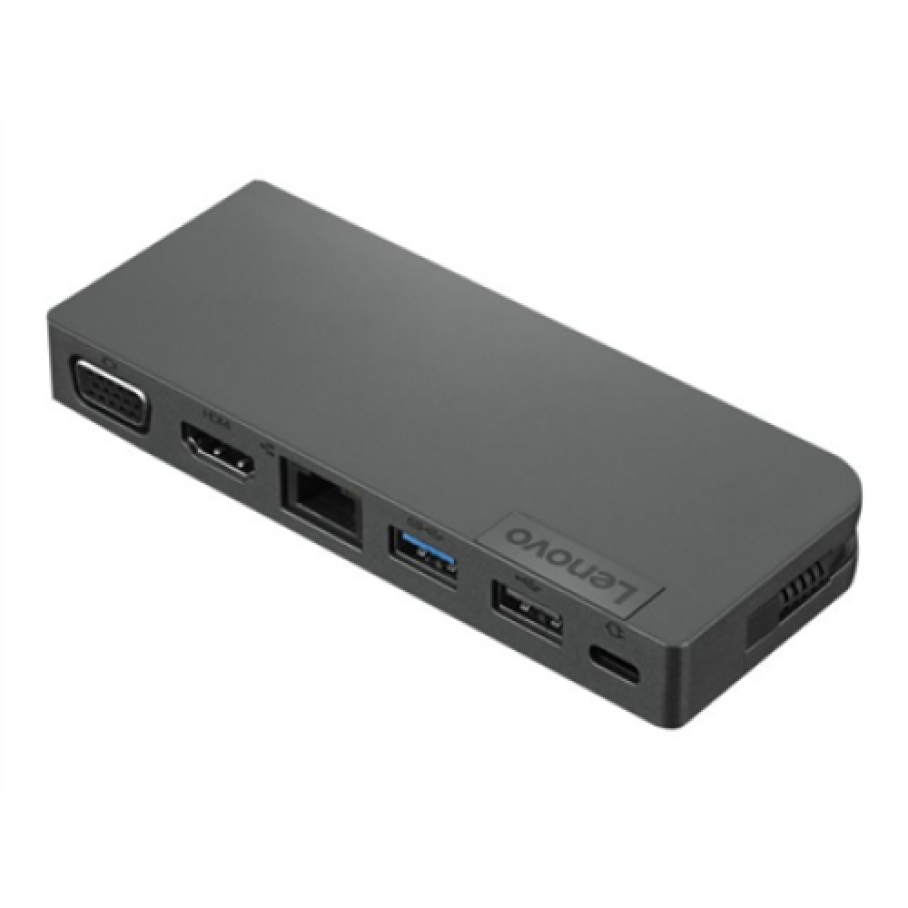 Lenovo , Powered USB-C Travel Hub , Ethernet LAN (RJ-45) ports 1 , VGA (D-Sub) ports quantity 1 , USB 3.0 (3.1 Gen 1) Type-C ports quantity USB-C female port for charging only (with Lenovo 45W & 65W USB-C power adapter) , USB 3.0 (3.1 Gen 1) ports qua